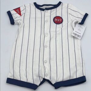 NWT Carter's MVP Striped Bodysuit - White and Navy